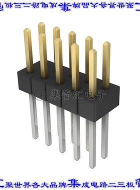 PBC05DACN 针座连接器10POS分离式2排2.54mm公形插针通孔直针镀金
