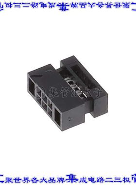 FFSD-03-01 矩形连接器6POS插座2排1.27mm母插口黑色IDC镀金自由