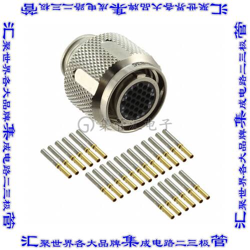 MKJ5A6F12-26SA 圆形连接器26POS插头母插口压接镀金自由悬挂