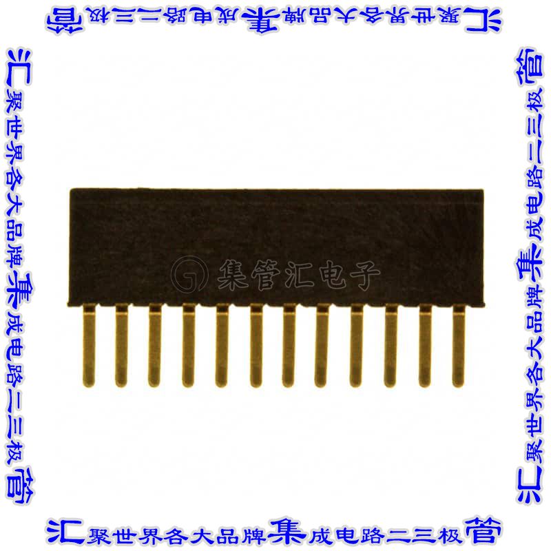 LPPB121NFFN-RC 针座连接器12POS插座1.27mm母形插口通孔直针镀金