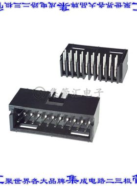 5-87579-7 针座连接器20POS接头2排2.54mm公形插针通孔直角锡