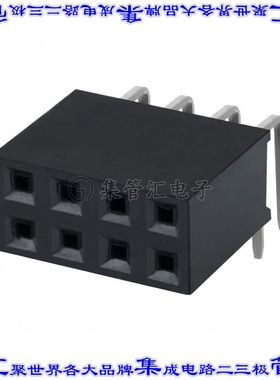 PPTC042LJBN-RC 针座连接器8POS插座2排2.54mm母形插口通孔直角锡