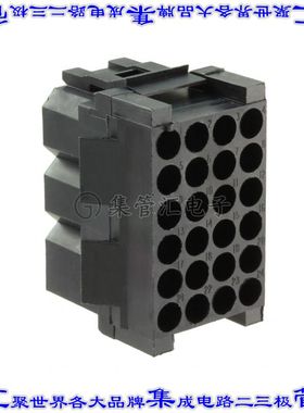 TST24RA00 矩形连接器外壳24POS插座4排5.08mm黑色面板安装