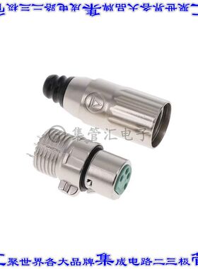 AAA4FZ 圆形连接器4POS插头母插口焊杯银自由悬挂