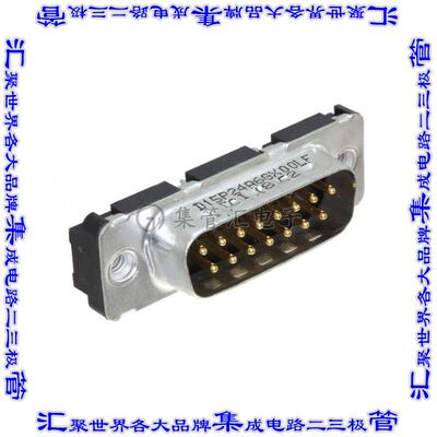 D15P24A6GX00LF 连接器15POS插头公引脚2排D-Sub通孔