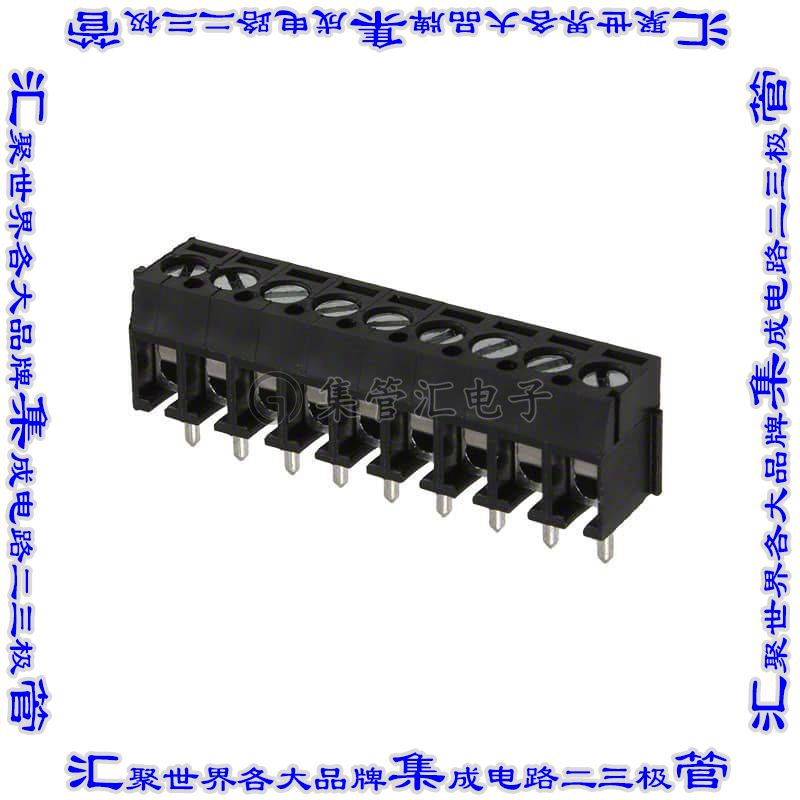 OSTTE090104 线对板连接器9POS接线端子3.5mm通孔水平带板