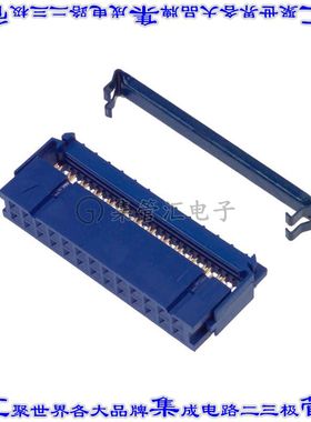 CWR-210-26-0000 矩形连接器26POS插座2排2.54mm母插口蓝色IDC镀