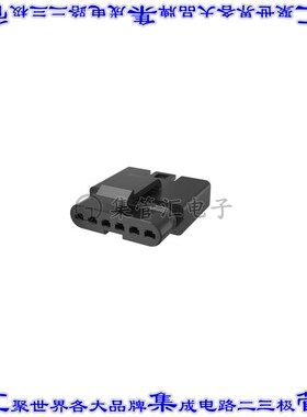 FLHS6100 矩形连接器外壳6POS插头2.5mm母形插口黑色自由悬挂