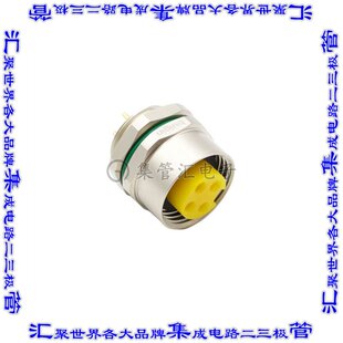 圆形连接器4POS插座母插口焊接镀金面板安 PXMBNI78FPF04APCPG135