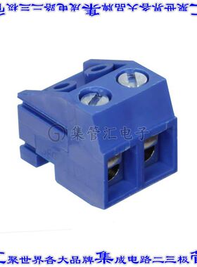 EM501502 端子块连接器2POS无罩接头的插头5mm蓝色自由悬挂