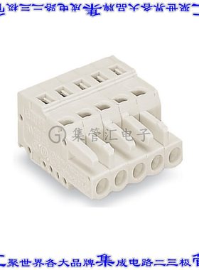 721-108/026-000 端子块连接器8POS插头母插口5mm灰色自由悬挂