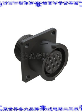 FLS012N10S03 圆形连接器10POS插座外壳用于母插口黑色面板安装