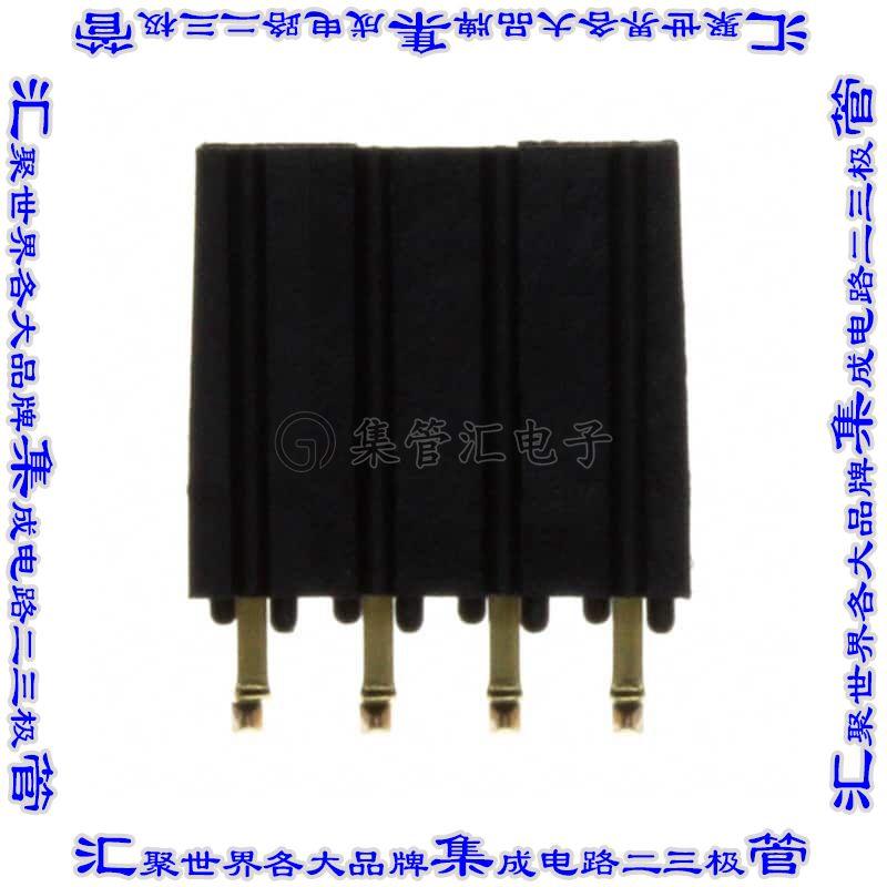 78208-104HLF 针座连接器4POS接头2.54mm公形插针通孔直角镀金