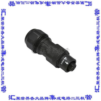 AD-05BFFB-QL8AP0 圆形连接器5POS插头母插口螺钉镀金自由悬挂