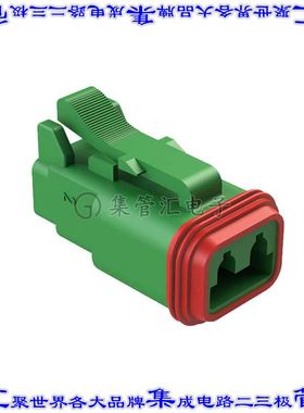 AT06-2S-GRN 矩形连接器外壳2POS插头母形插口绿色自由悬挂