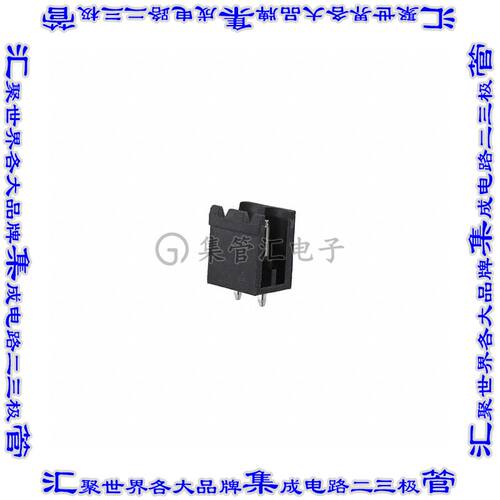 OQ025A000000G 端子块连接器2POS接头公引脚带罩5.08mm黑色垂直通