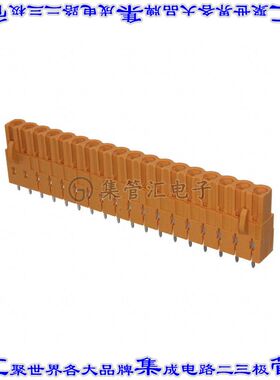 1648950000 端子块连接器18POS接头母型插口5.08mm橙色垂直通孔