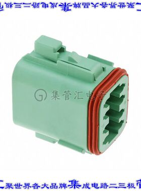 DT06-08SC 矩形连接器外壳8POS插头2排母形插口绿色自由悬挂