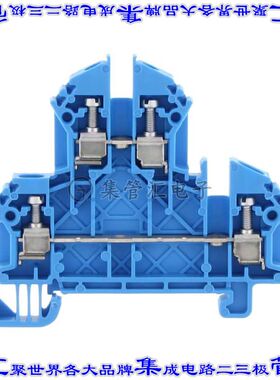 1127.5 端子块连接器4POS馈通式2排5.0mm蓝色14-22AWG