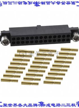 M80-4812605 矩形连接器26POS插座2排2mm母插口黑色压接镀金自由