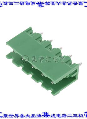 395215005 0395215005端子块连接器5POS接头公引脚带罩5mm绿色垂