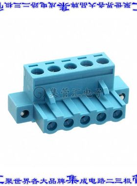 TBP01P1W-508-05BE 端子块连接器5POS插头母插口5.08mm蓝色自由悬