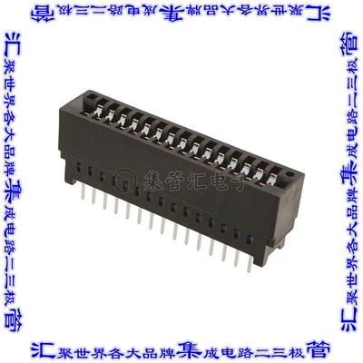 5530843-2 卡边缘连接器30POS母头2排2.54mm黑色镀金