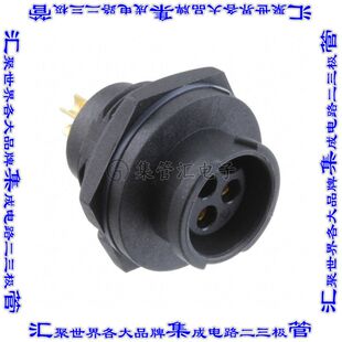 BB-03RMFS-QC8001 圆形连接器3(数据)插座母插口焊杯镀金面板安装