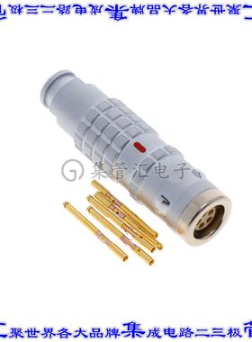 FGL.1K.305.CYMC65Z 圆形连接器5POS插头公引脚压接镀金自由悬挂