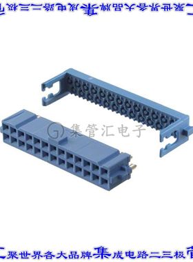 1437021-5 矩形连接器26POS插座2排2.54mm母插口蓝色IDC镀金自由
