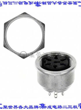 T3478009U 圆形连接器7POS插座母插口焊杯银面板安装