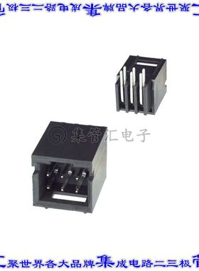 8-87579-5 针座连接器6POS接头2排2.54mm公形插针通孔直角锡