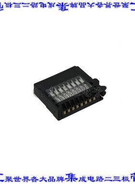 XN2A-1870 矩形连接器8POS插头2mm公引脚黑色弹簧夹镀金自由悬挂