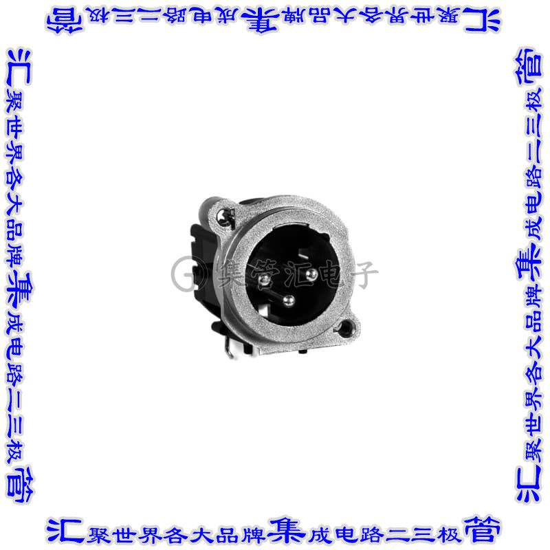 AC3MBH2-AU-PRE 圆形连接器3POS插座公形引脚焊接镀金面板安装通