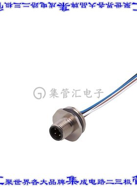 E11295 圆形连接器4POS插头公引脚压接镍面板安装