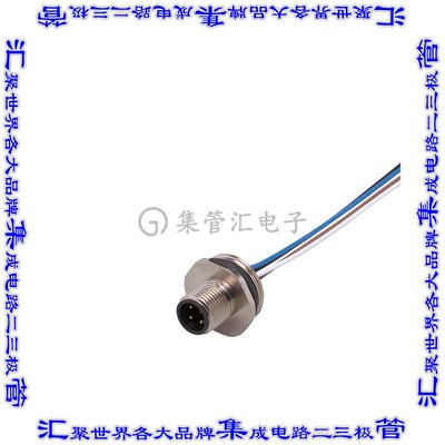 E11295 圆形连接器4POS插头公引脚压接镍面板安装