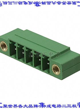 1827897 端子块连接器5POS接头公引脚带罩3.81mm绿色90DEG通孔