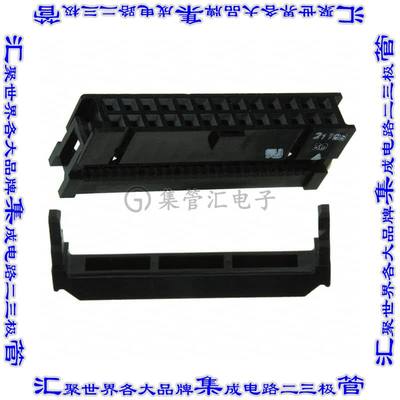 XG4M-2630-T 矩形连接器26POS插座2排2.54mm母插口黑色IDC镀金自