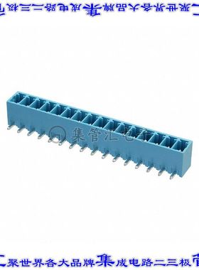 TBP02R1-381-16BE 端子块连接器16POS接头公引脚带罩3.81mm蓝色90