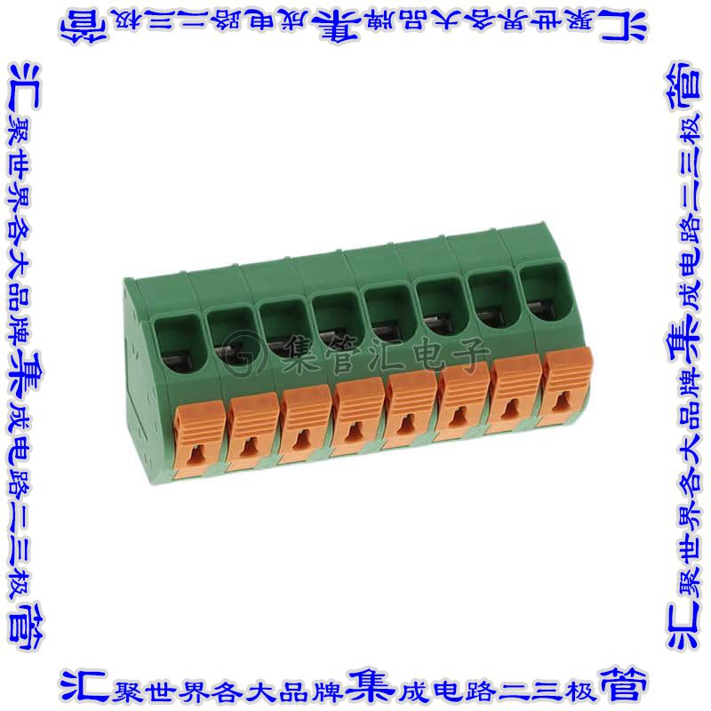 EB171SA-08-M 线对板连接器8POS接线端子7.5mm通孔30角度带板