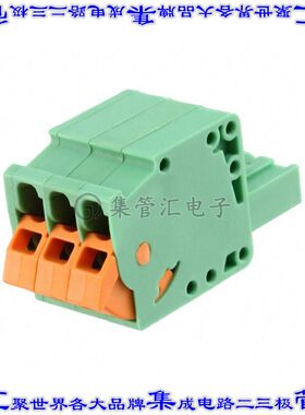 1717974 端子块连接器3POS插头母插口5mm绿色自由悬挂