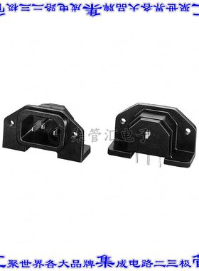 EAC333 电源接入连接器3POS插座公型片状插脚IEC320-C14面板安装