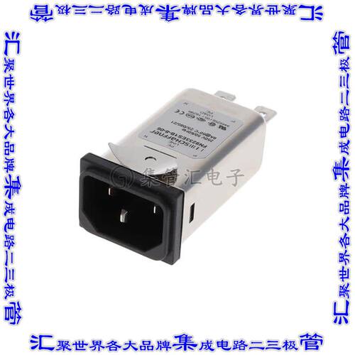 FN9233ES1B-8-06 电源接入连接器3POS插座公型片状插脚IEC320-C14