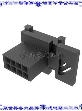 10160855-08GLF 矩形连接器外壳8POS插头2排3mm公形引脚黑色面板