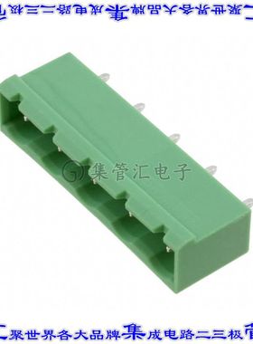 1766806 端子块连接器5POS接头公引脚带罩7.62mm绿色垂直通孔