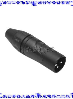 AX3MB 圆形连接器3POS插座公形引脚焊杯银自由悬挂