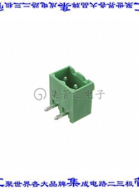 EBQA-02-C-C 端子块连接器2POS接头公引脚带罩5mm绿色90DEG通孔