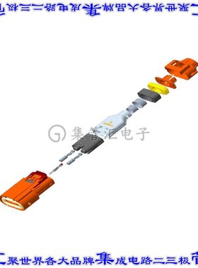 YHV280-2PM-P-4MM-B 矩形连接器2POS插头10.4mm母插口橙色压接自