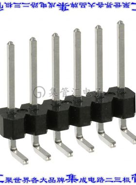 PEC06SGAN 针座连接器6POS分离式2.54mm公形插针通孔直角锡