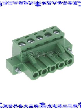 TJ055152000AG 端子块连接器5POS插头母插口5.08mm绿色自由悬挂